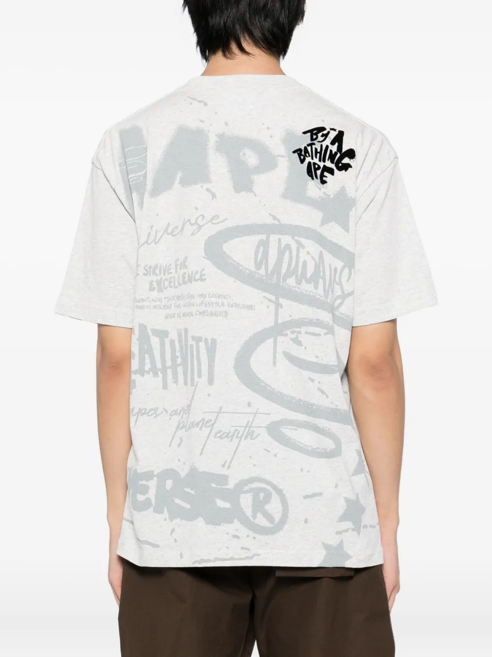 AAPE BY *A BATHING APE T-shirt Grijs