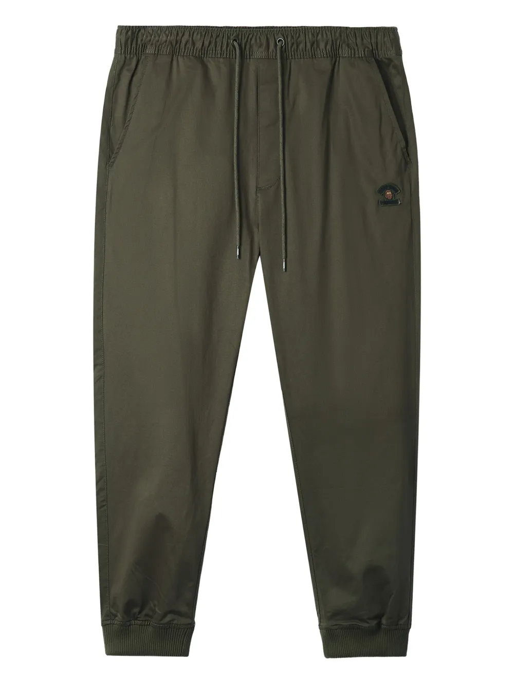 FINGERCROXX logo-patch cuffed trousers | Green | Image 1