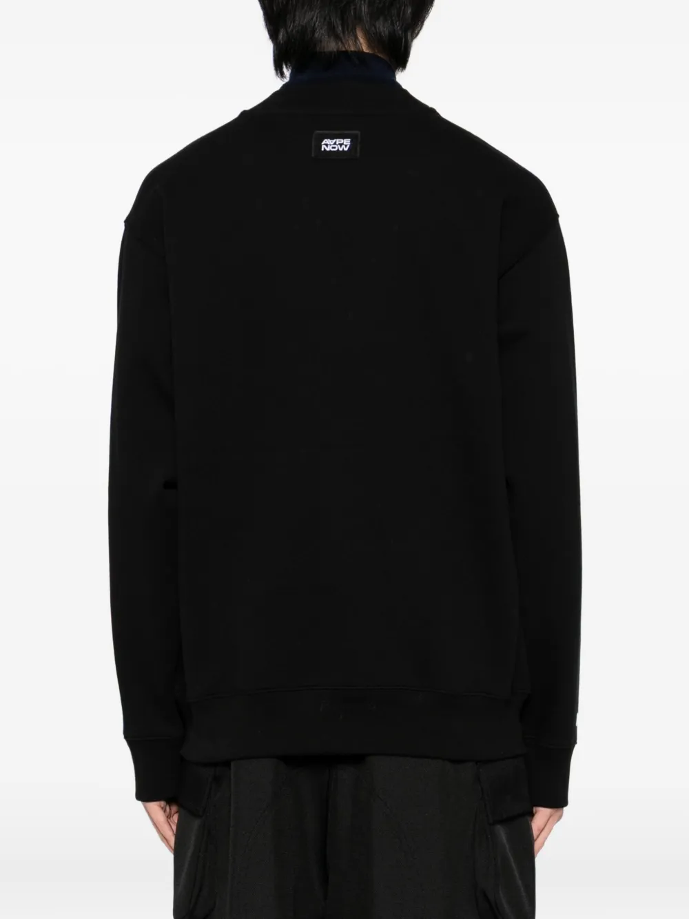 Aape By A Bathing Ape Logo-appliqué Button-up Sweatshirt In Black