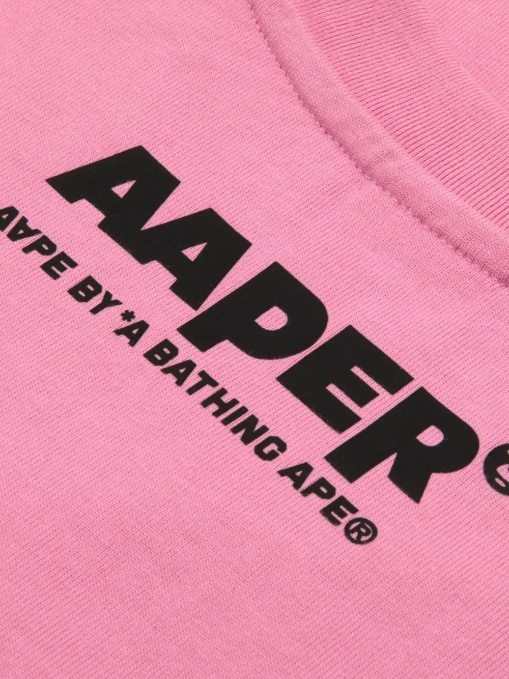AAPE BY *A BATHING APE Bravo T-shirt verfraaid met aap Roze