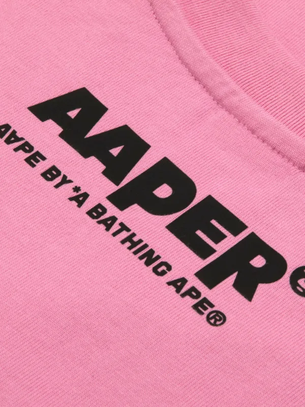 AAPE BY *A BATHING APE® Bravo monkey-embellished T-shirt | Pink