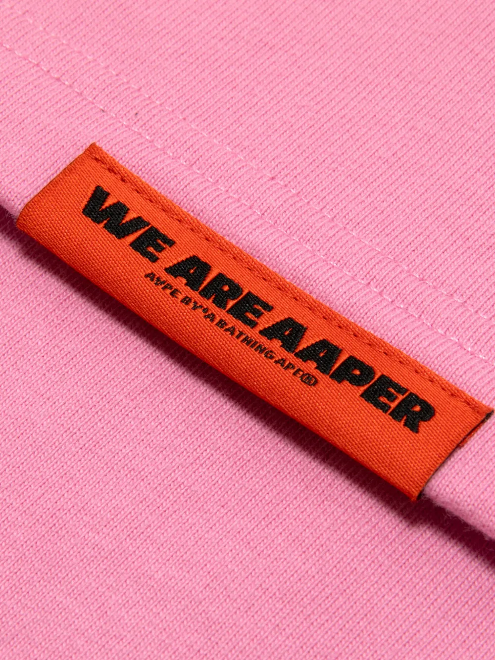 AAPE BY *A BATHING APE Bravo T-shirt verfraaid met aap Roze