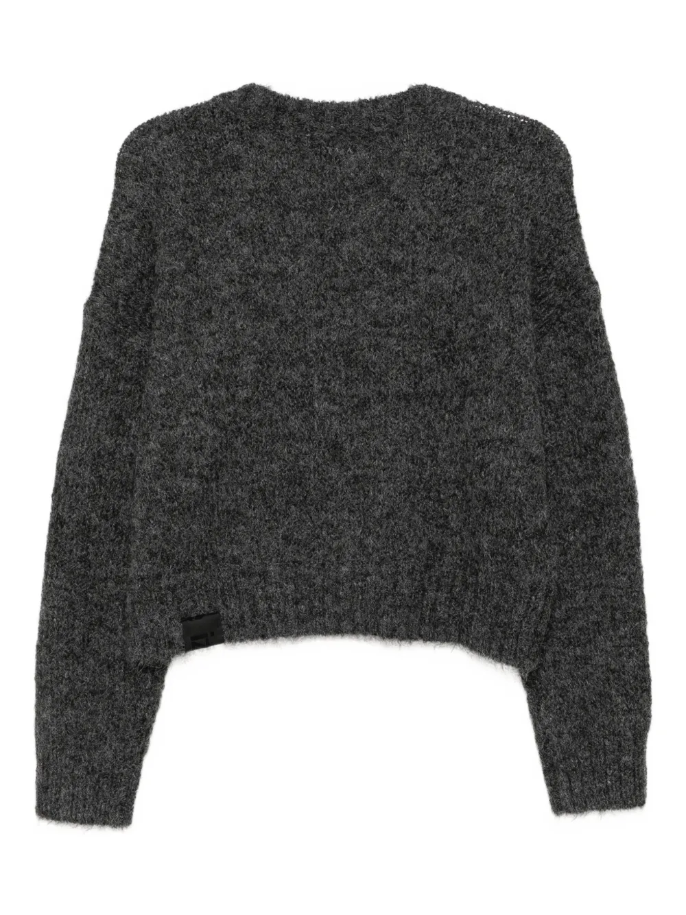 Izzue Embroidered Cardigan In Gray