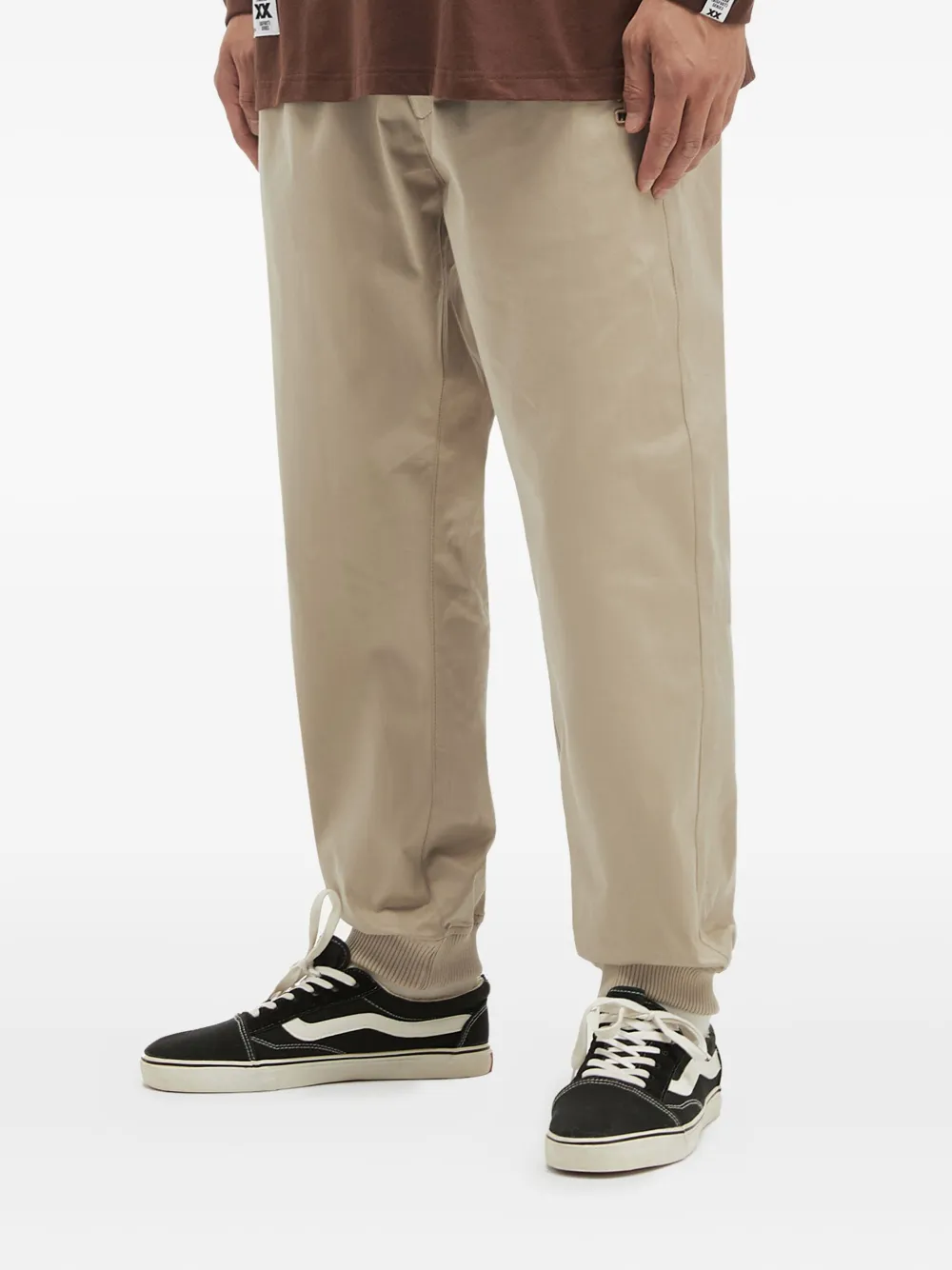 FINGERCROXX Broek met logopatch - Beige