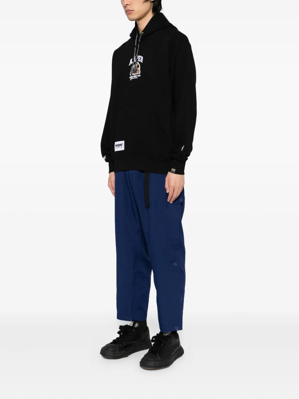 Aape By A Bathing Ape Logo-patch Hoodie In Black