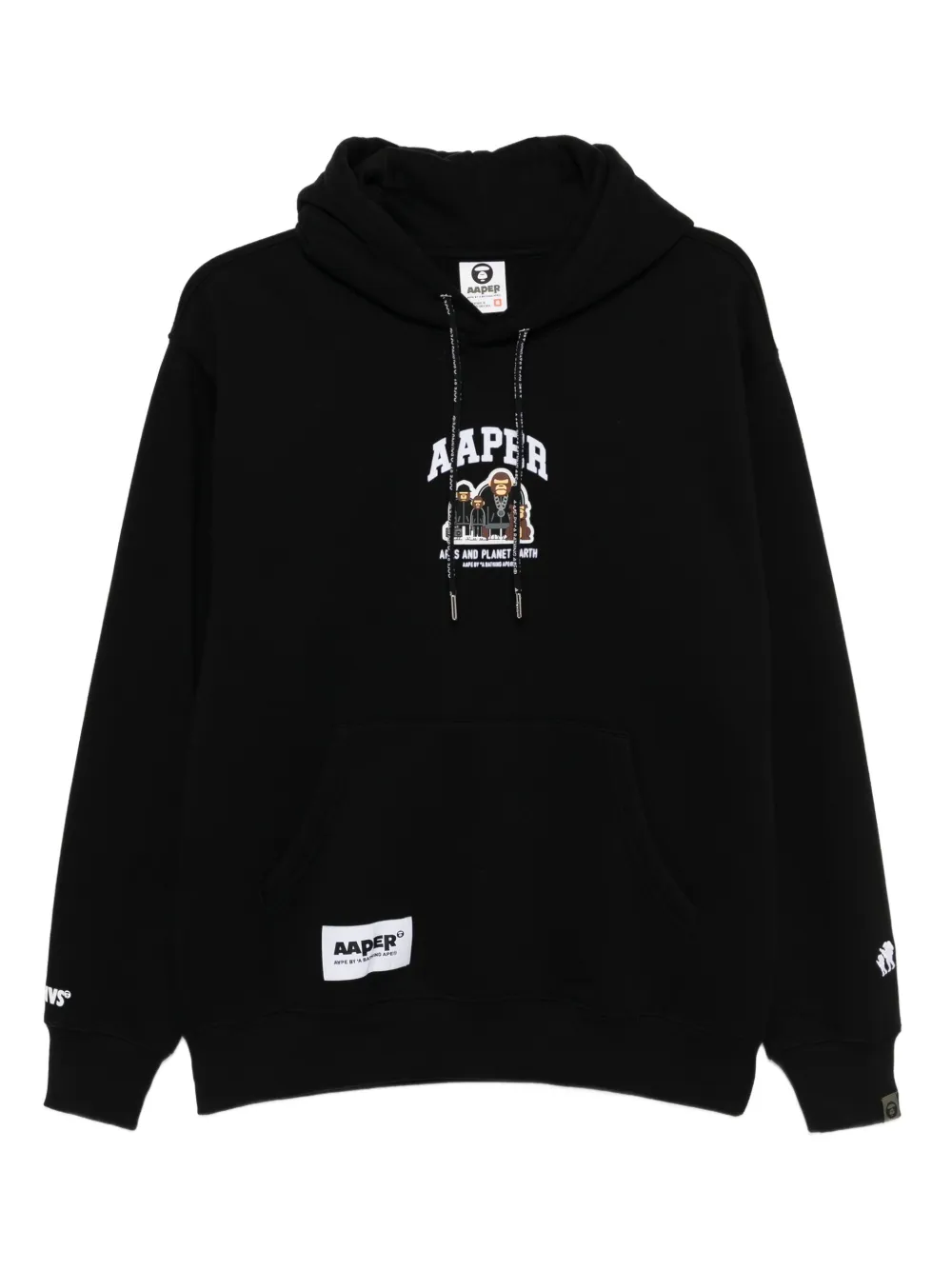 Aape By A Bathing Ape Logo-patch Hoodie In Black