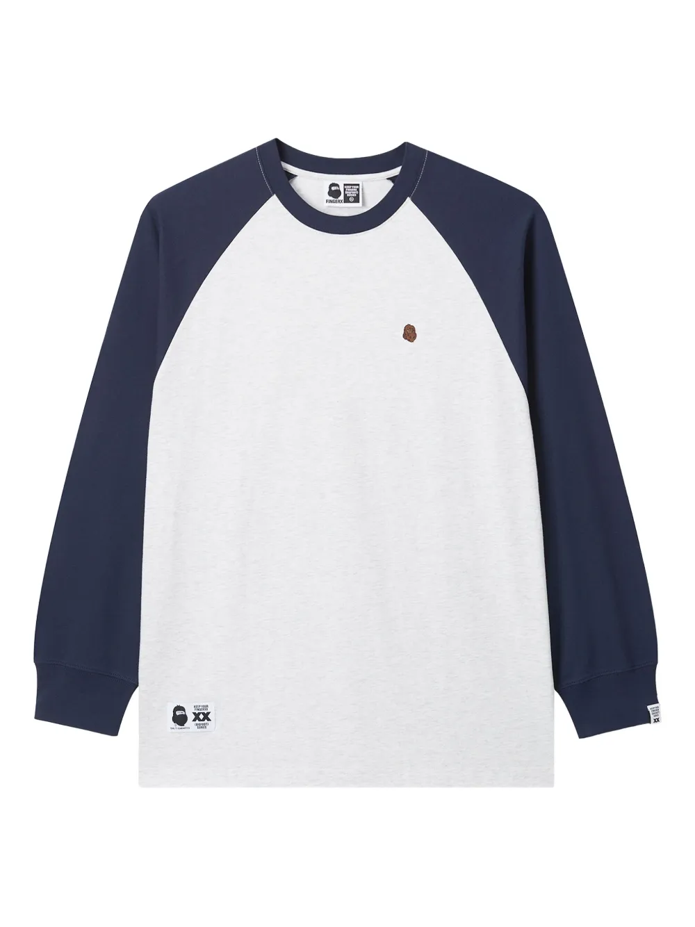 FINGERCROXX raglan-sleeve T-shirt | White | Image 1