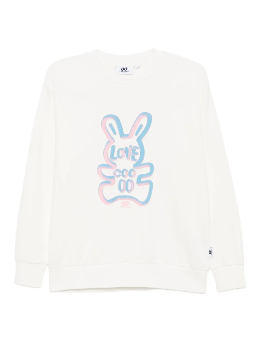 CHOCOOLATE embossed-graphic cotton sweatshirt | White | Image 1