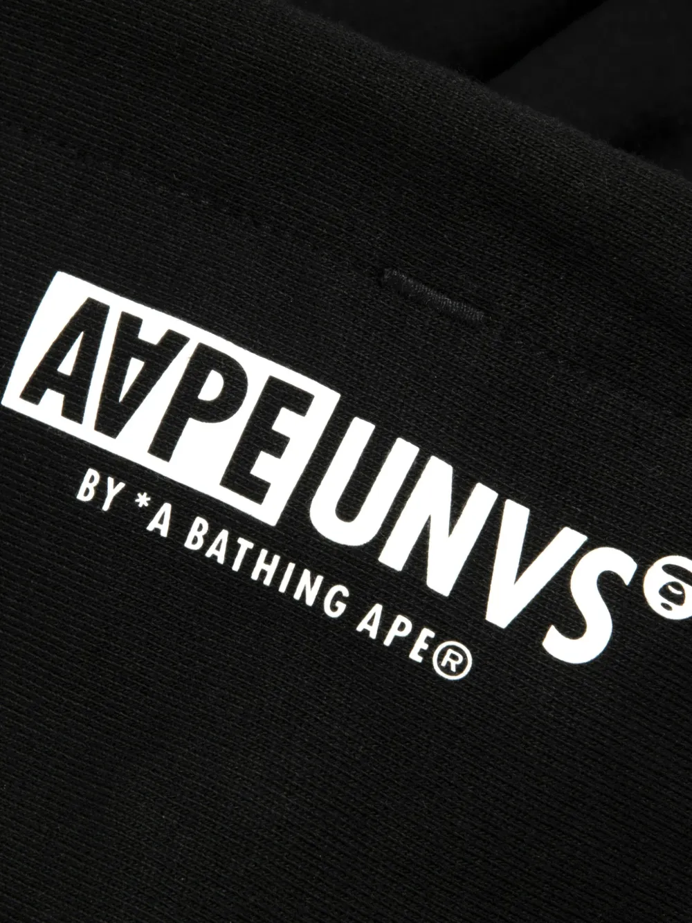 AAPE BY *A BATHING APE Hoodie met logo-reliëf en rits Zwart