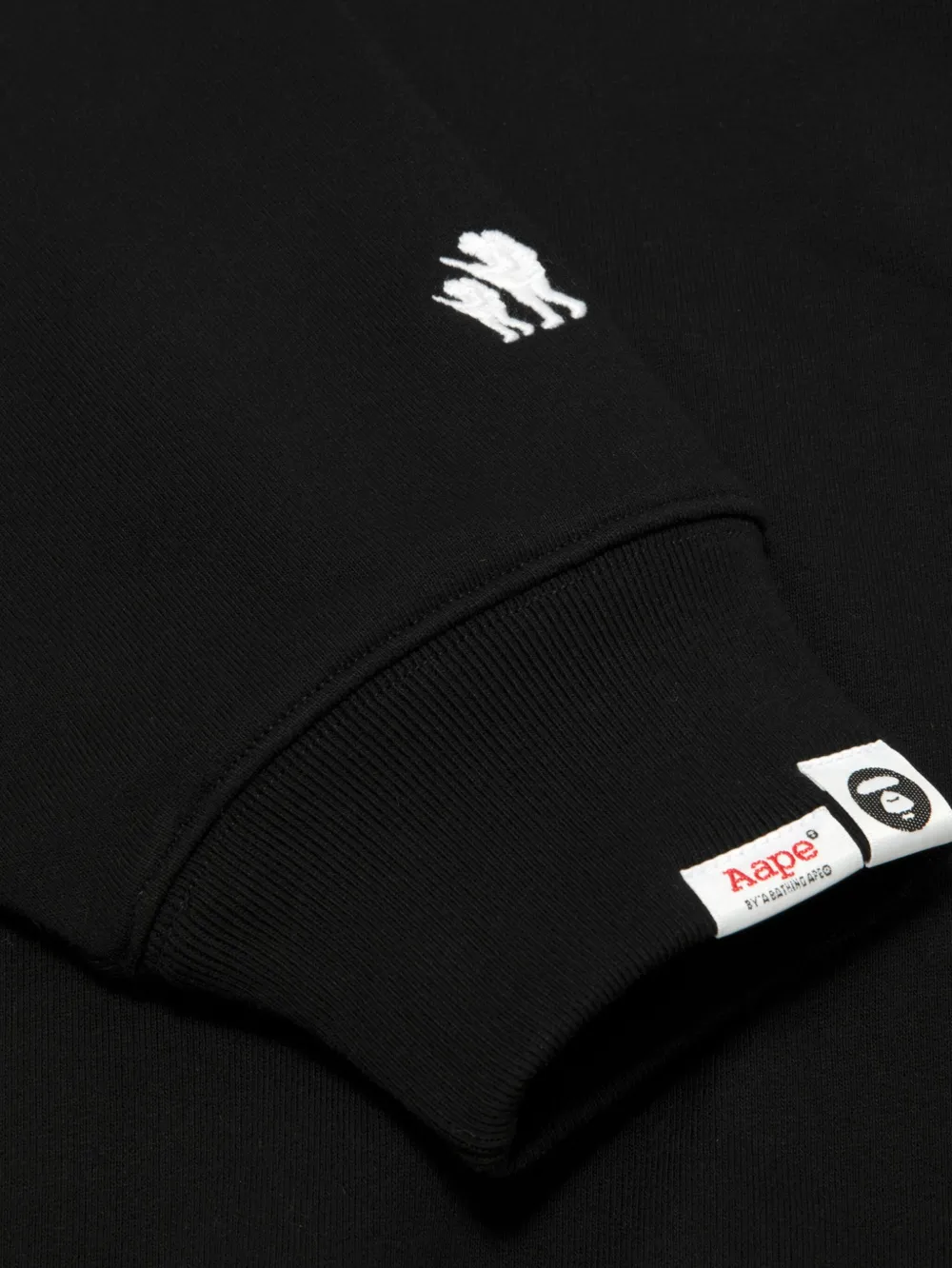 AAPE BY *A BATHING APE Hoodie met logo-reliëf en rits Zwart