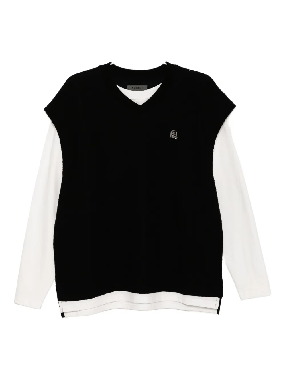 Musium Div. Layered Details T-shirt In Black