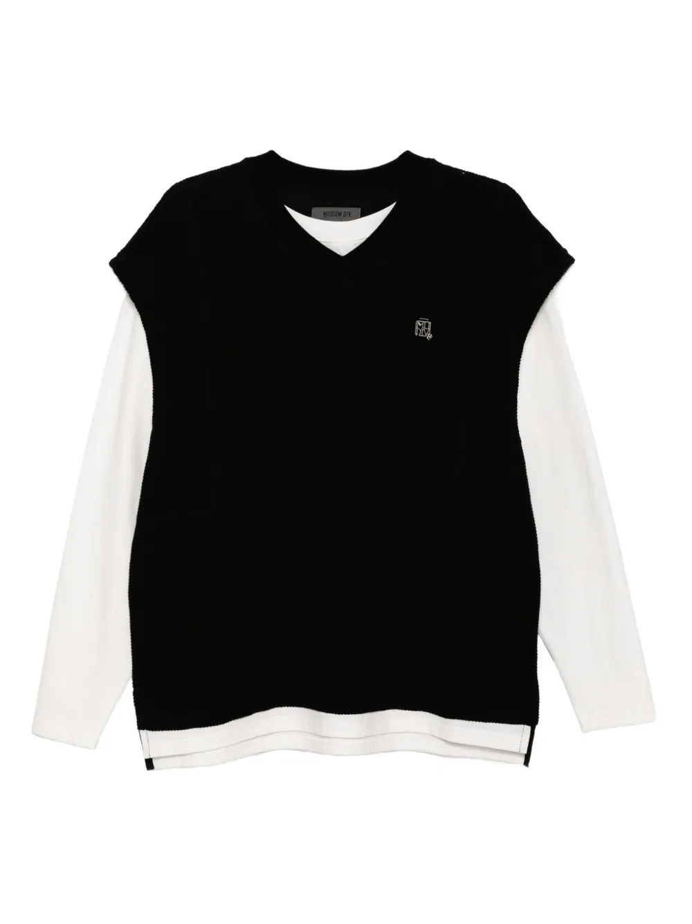 Musium Div. layered details T-shirt | Black | Image 1