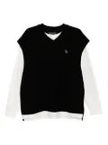 Musium Div. layered details T-shirt - Black