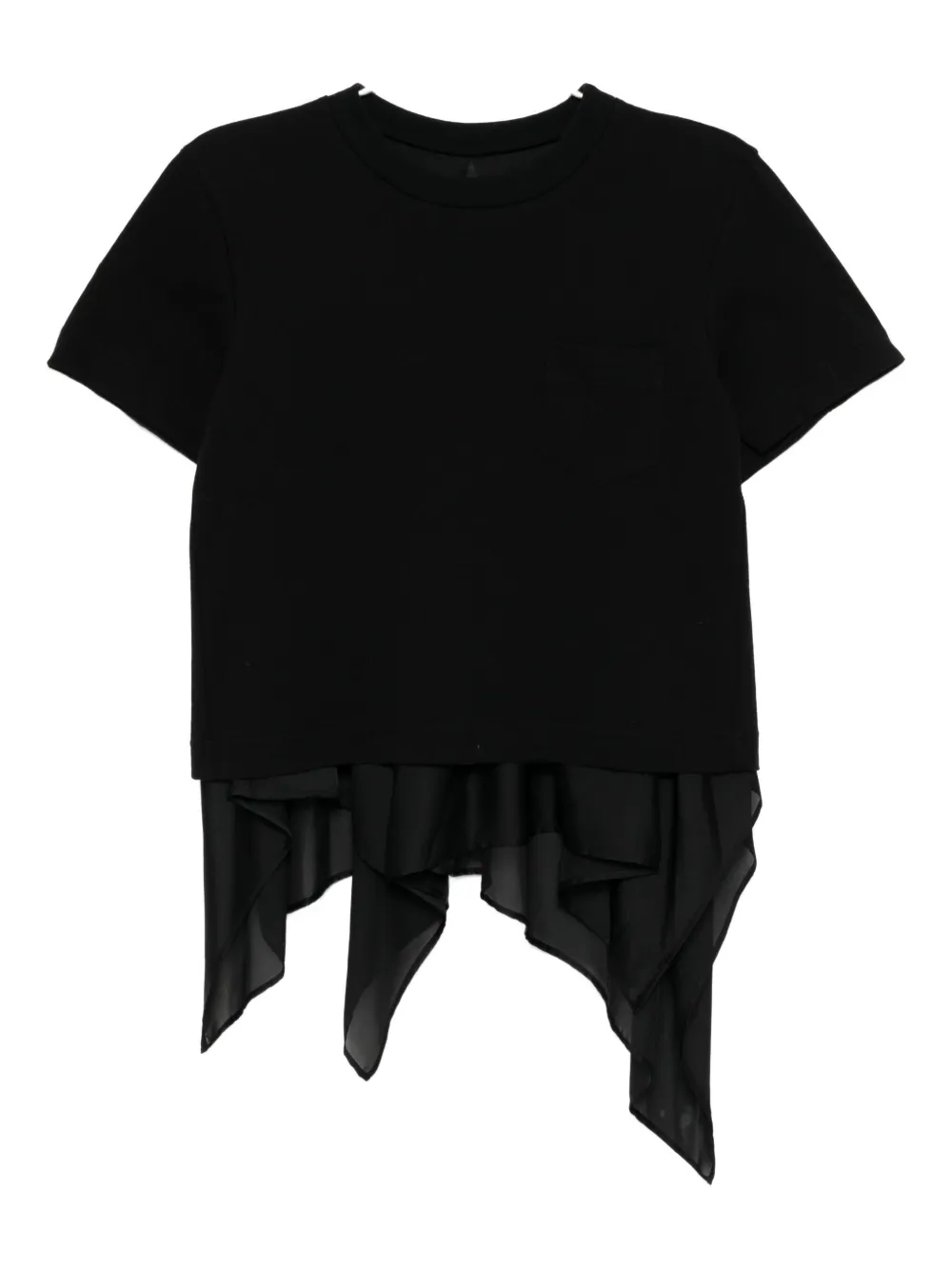 Sacai Gelaagde top Zwart