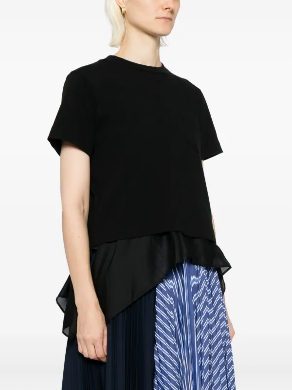 sacai トップス 黒 sacai トップスカットソー 【公式通販】