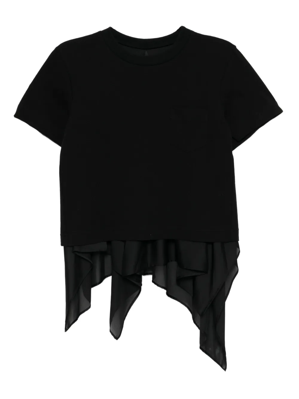 sacai layered top | Black | Image 1