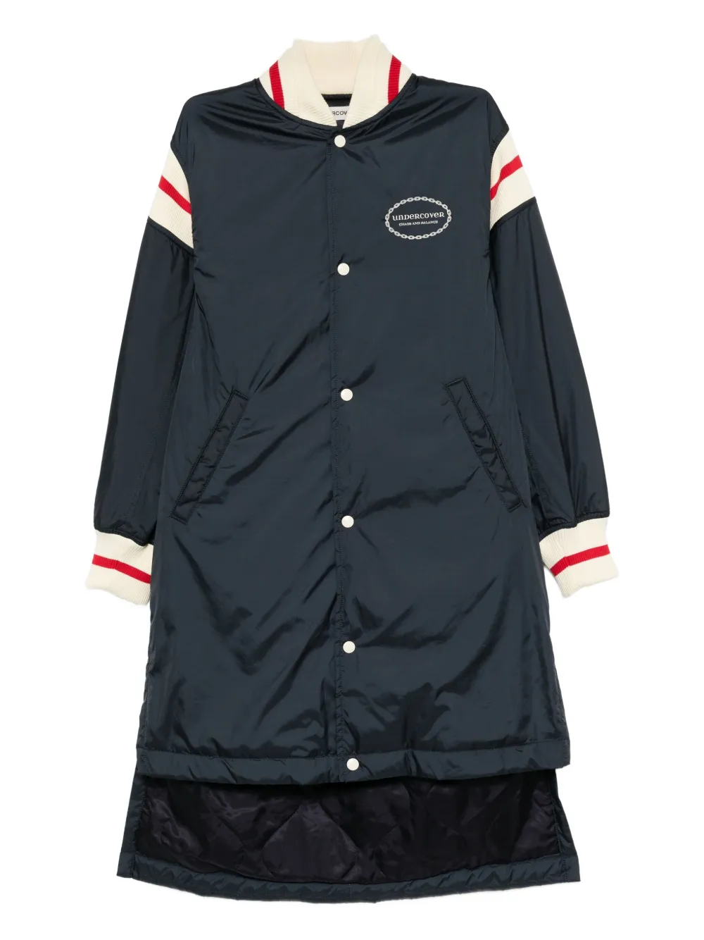 Undercover Patchwork Coat In Blue