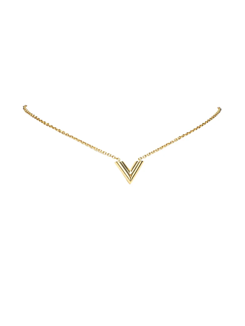 Louis Vuitton Pre-Owned 2017 Gold Plated Essential V Necklace costume necklace | Gold | Image 1