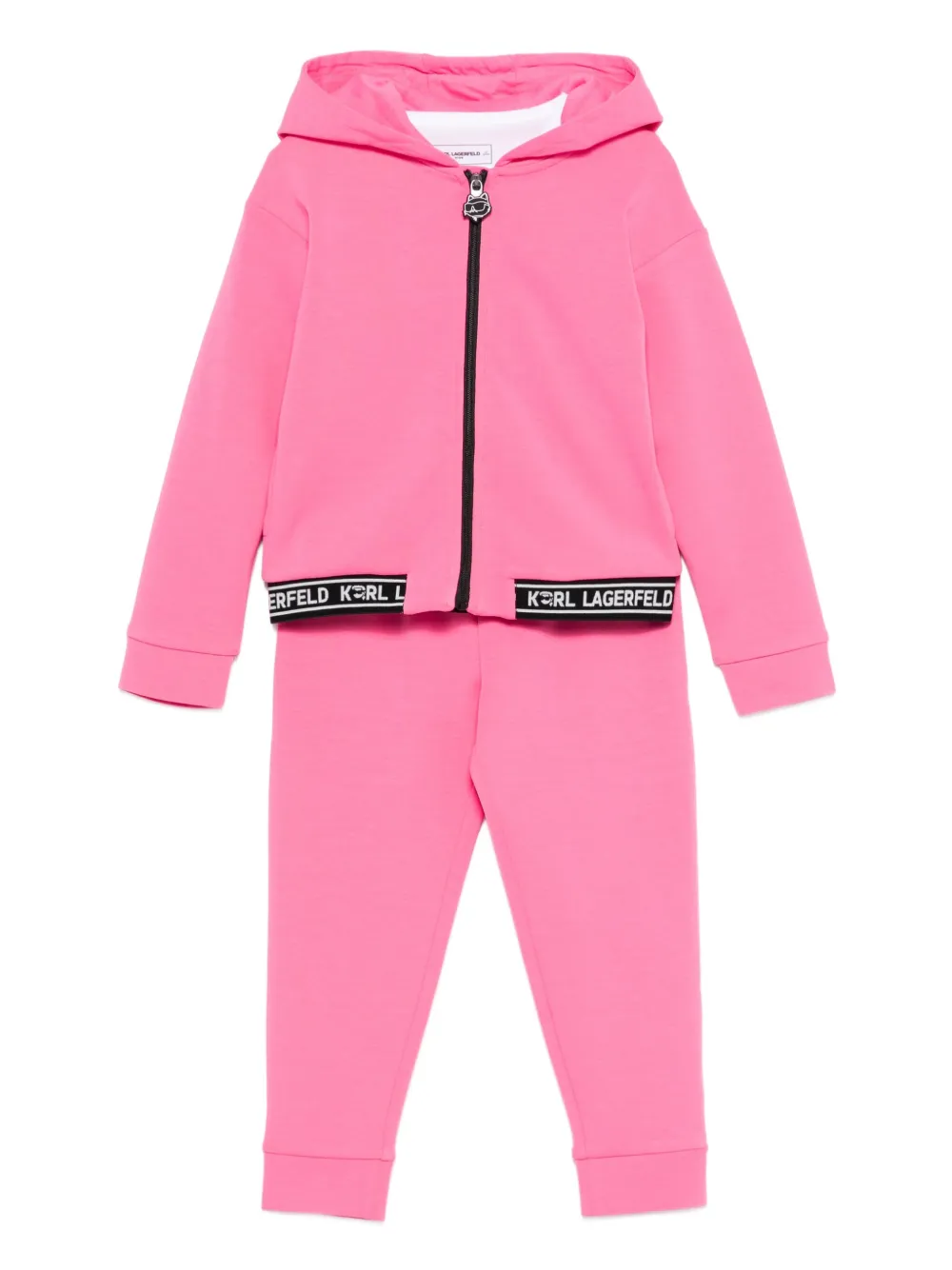 Karl Lagerfeld Kids logo-print tracksuit | Pink | Image 1