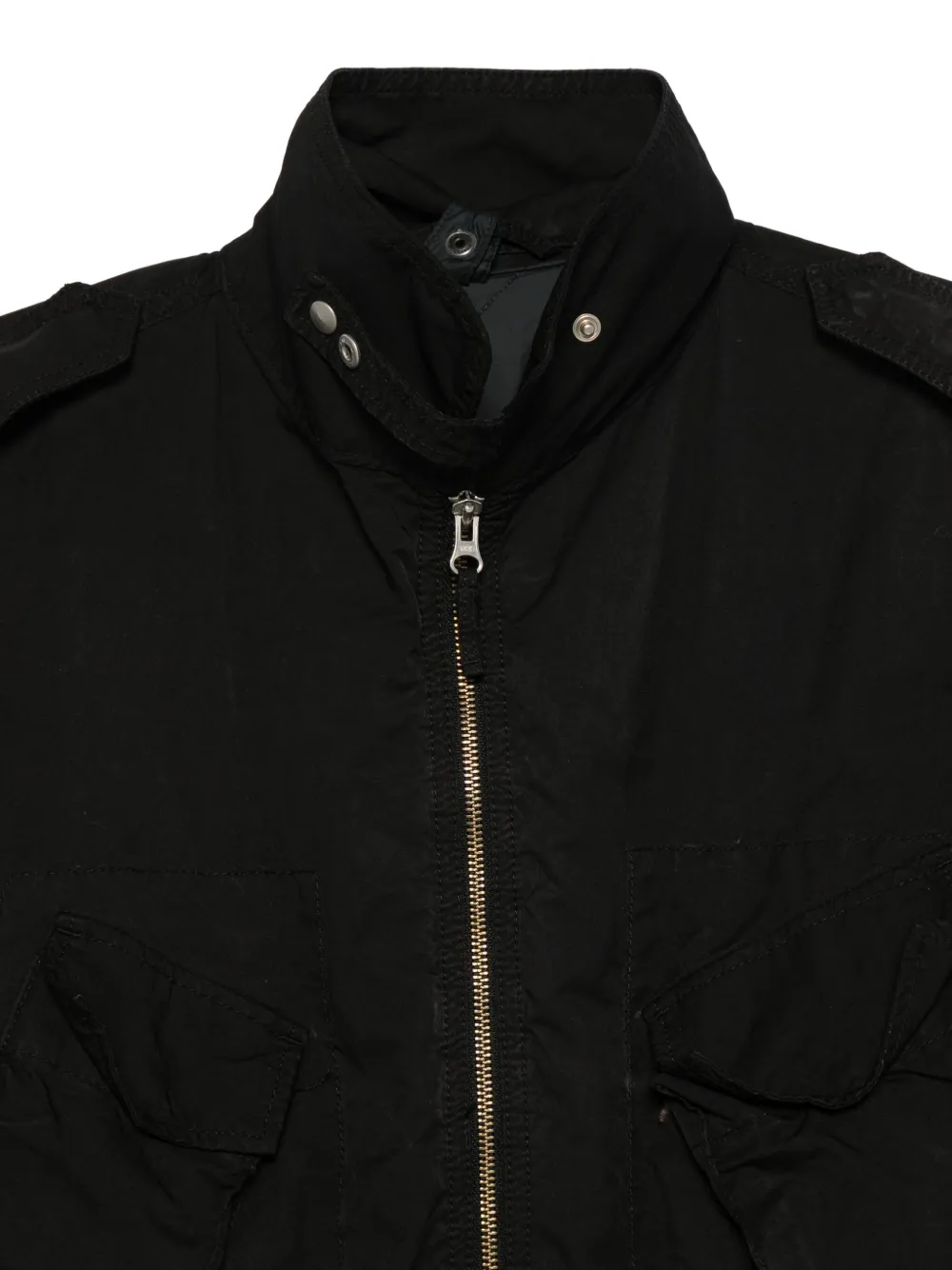 Pre-owned Yohji Yamamoto 2000s Flap-pocket Zip-front Coat In Black