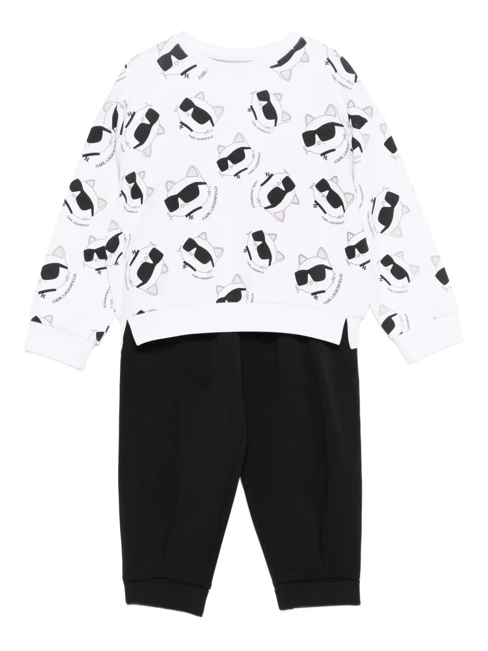 Karl+Lagerfeld+Kids+survetement+à+imprime+chat+-+Noir
