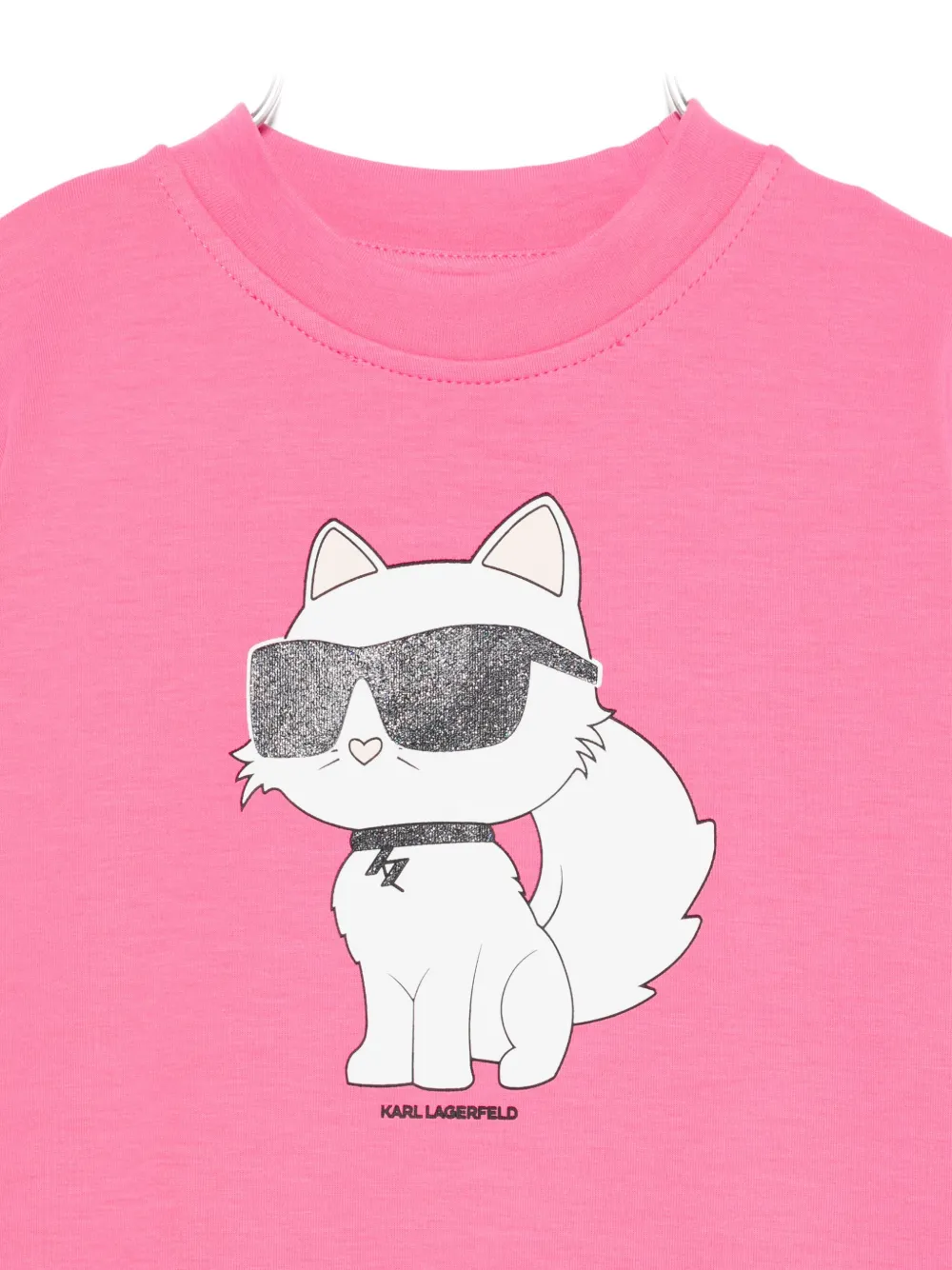 Karl Lagerfeld Cat-motif Sweatshirt Dress In Pink