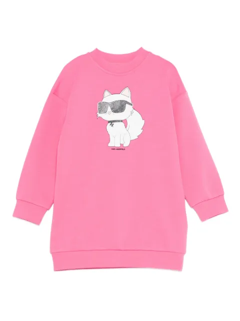 Karl Lagerfeld Kids cat-motif sweatshirt dress
