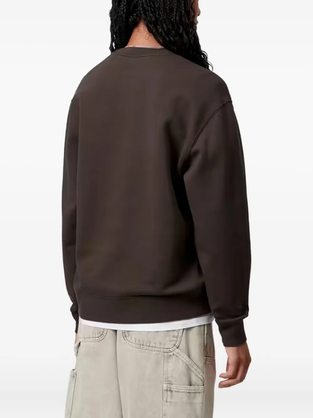 Carhartt Logo-embroidered Sweatshirt In Brown