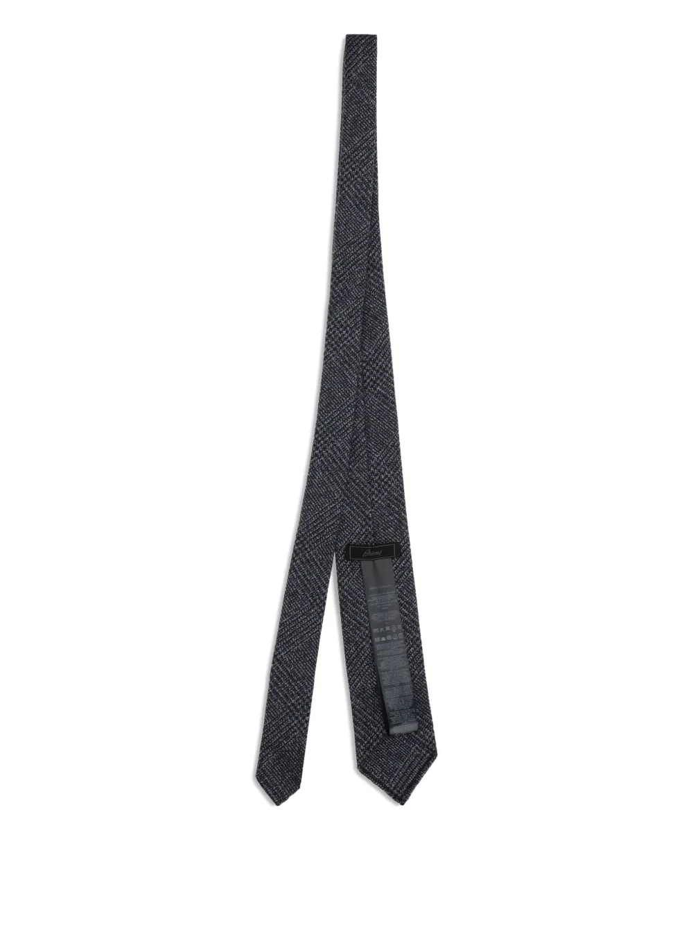 Brioni glen-plaid silk-cashmere tie - Zwart