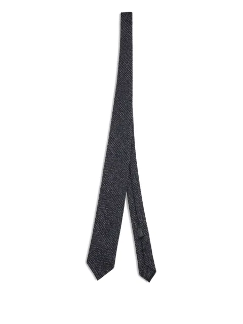Brioni glen-plaid silk-cashmere tie