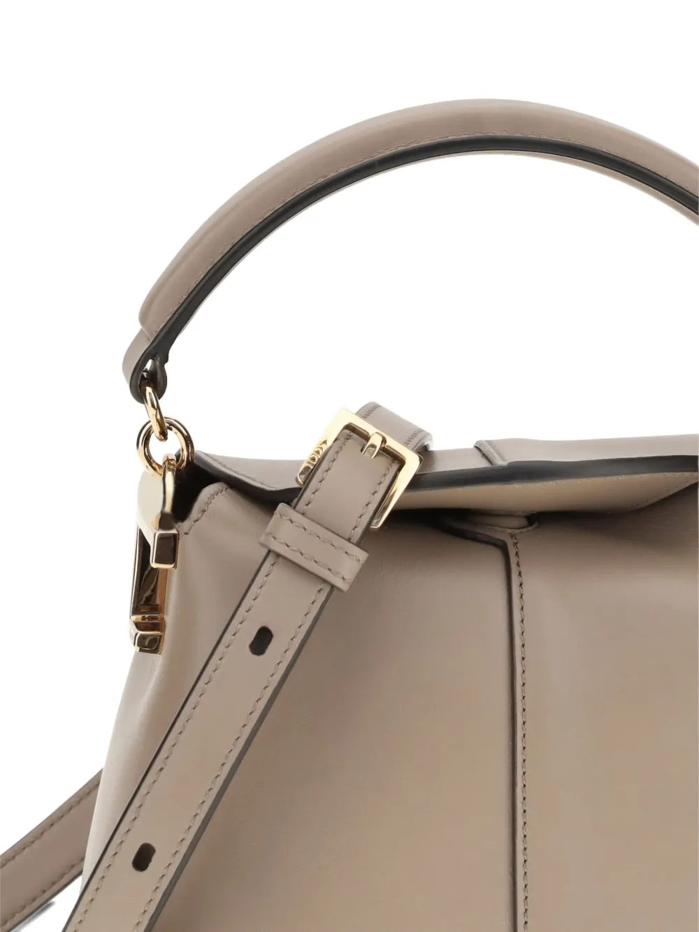 Tod's T-Case leren shopper met stijve handgreep Bruin