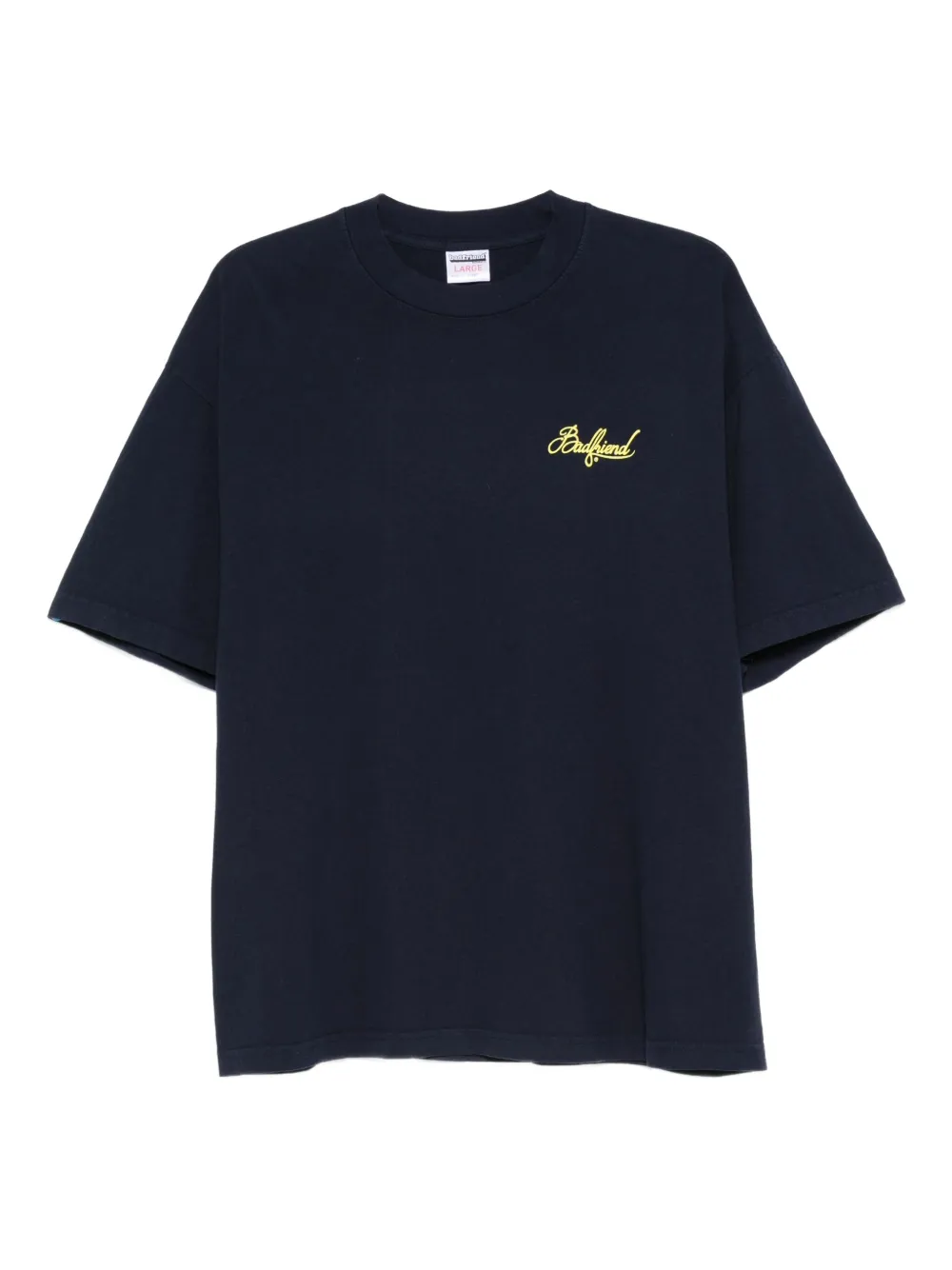 BADFRIEND embroidered cotton t-shirt | Blue | Image 1