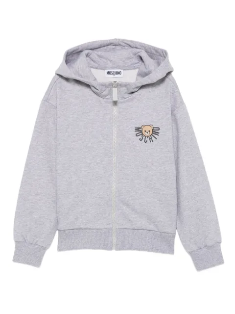 Moschino Kids teddy-print zip-up hoodie