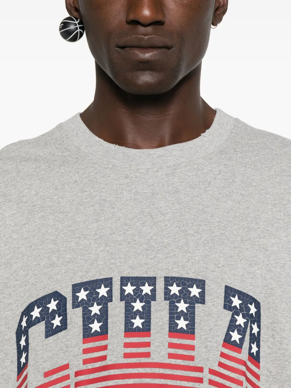 Madfrenzy Graphic-print T-shirt In Gray