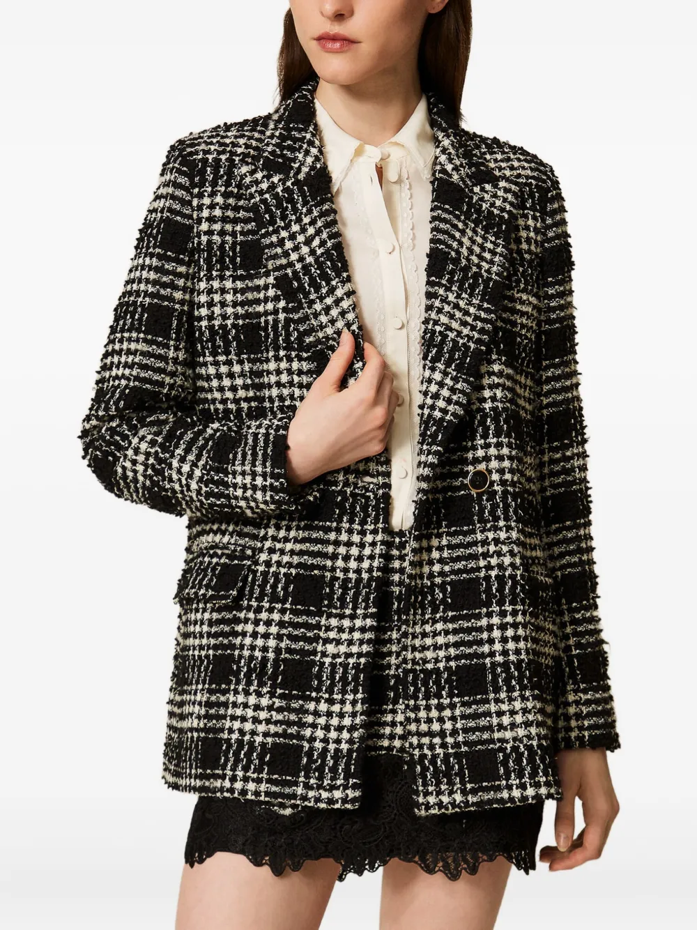 TWINSET bouclé checked blazer | Blazers | Image 2