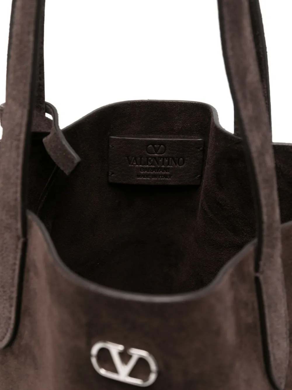 Valentino Garavani Shopper met ringlets Bruin