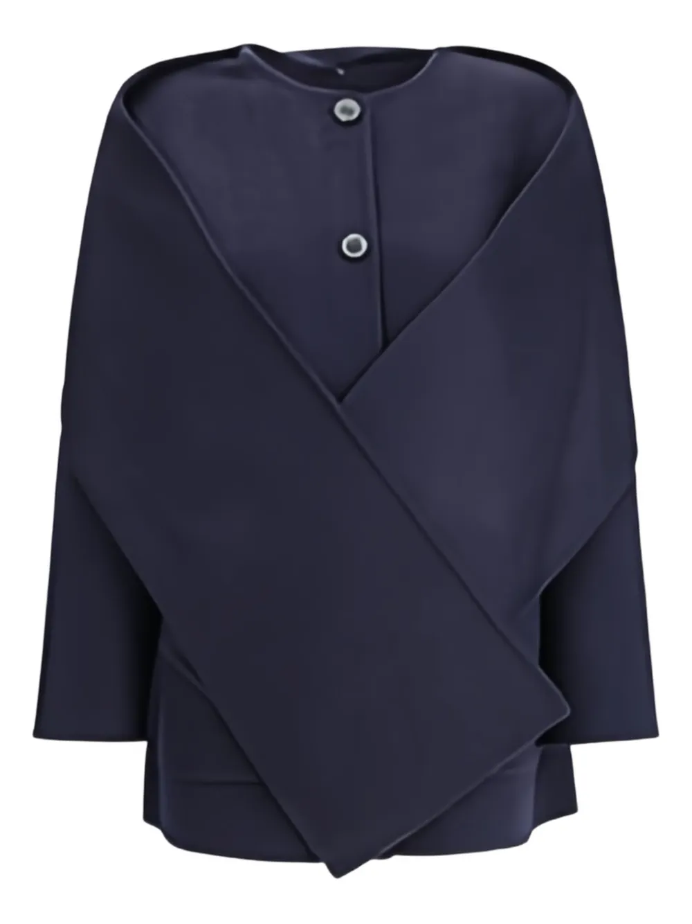 THE DYNAMIS STUDIO scarf-detail jacket | Blue | Image 1