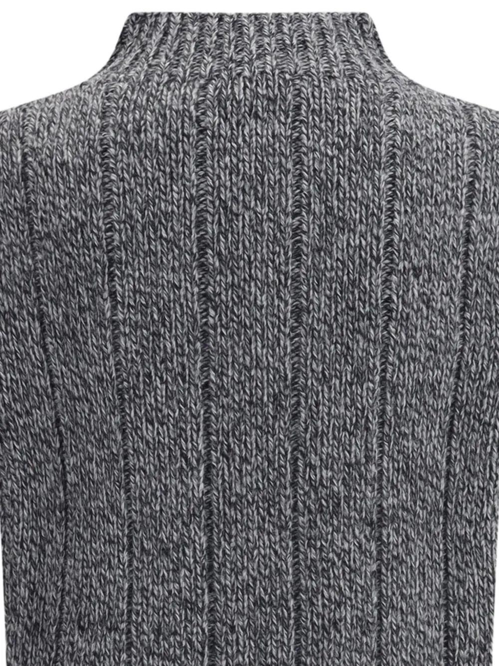 Cable-Knit High-Neck Sweater