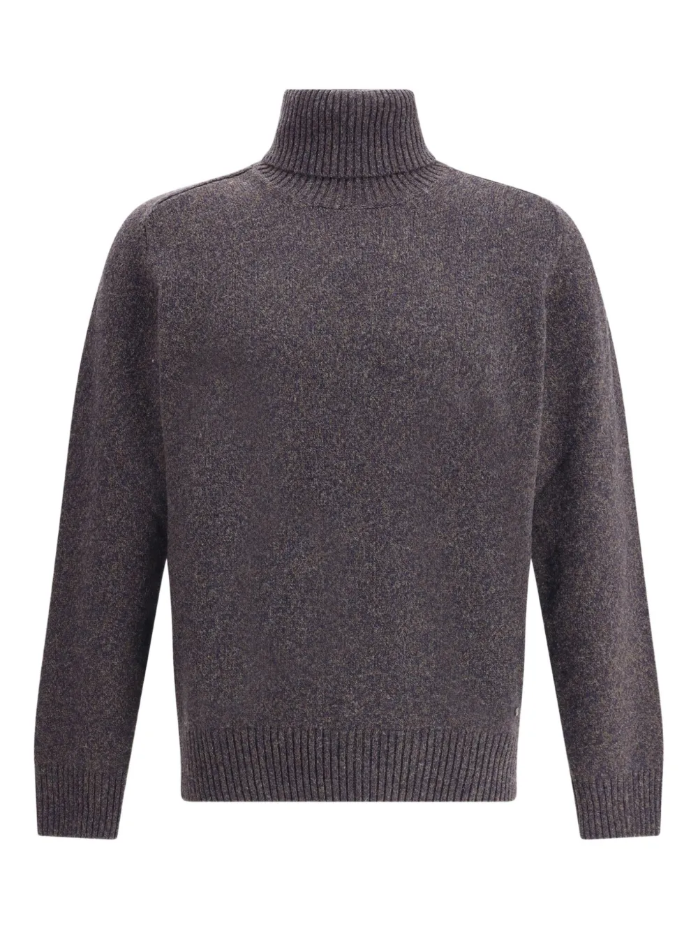 Brooksfield Virgin Wool Turtleneck Sweater In Gray