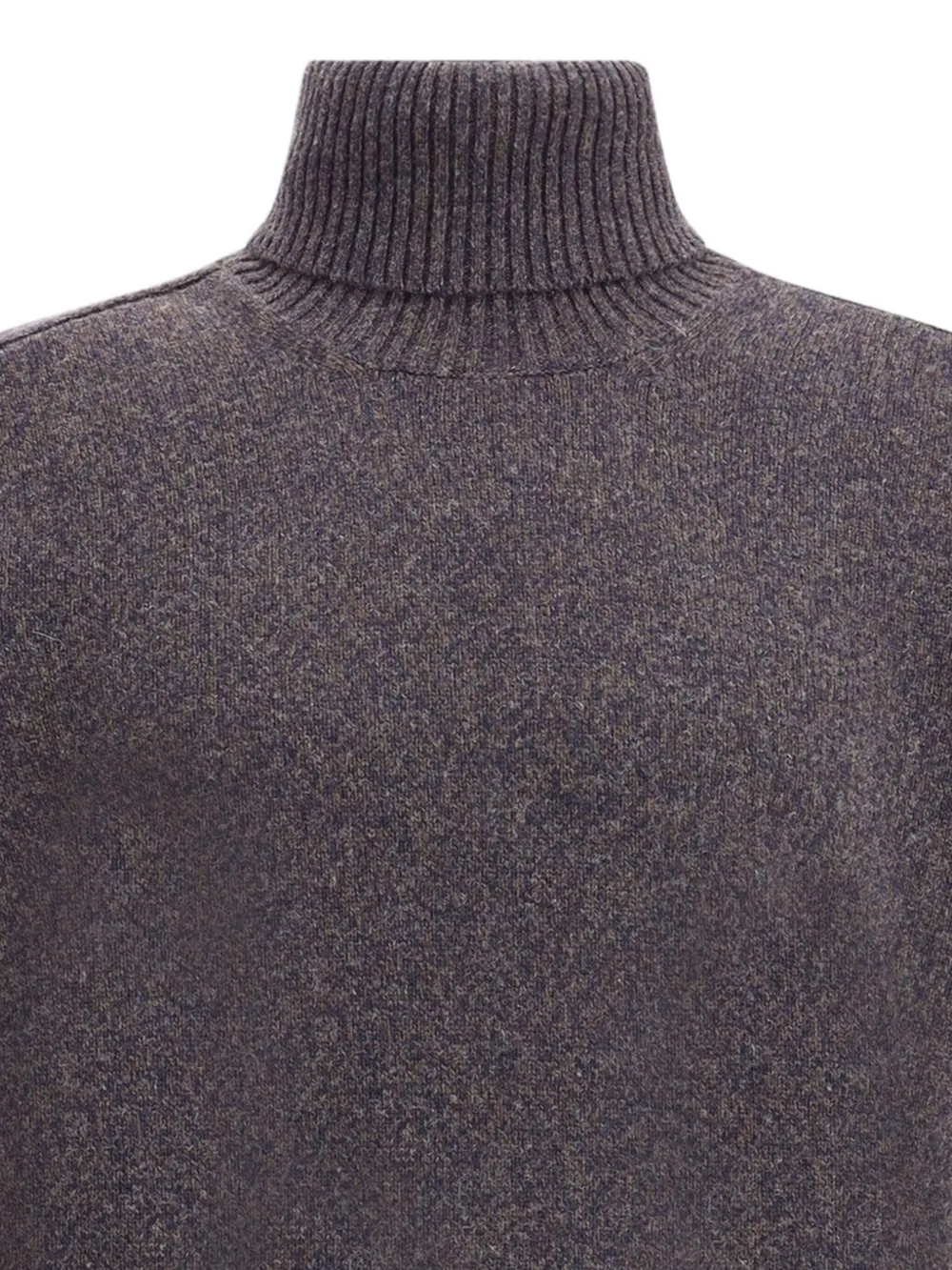 Brooksfield Virgin Wool Turtleneck Sweater In Gray