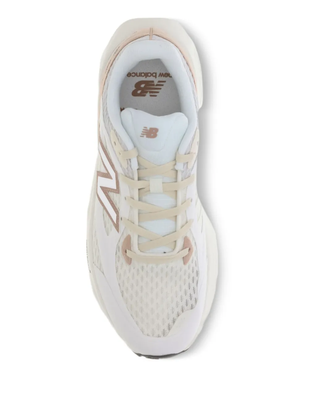 New Balance Sneakers met mesh vlak en logodetail Beige
