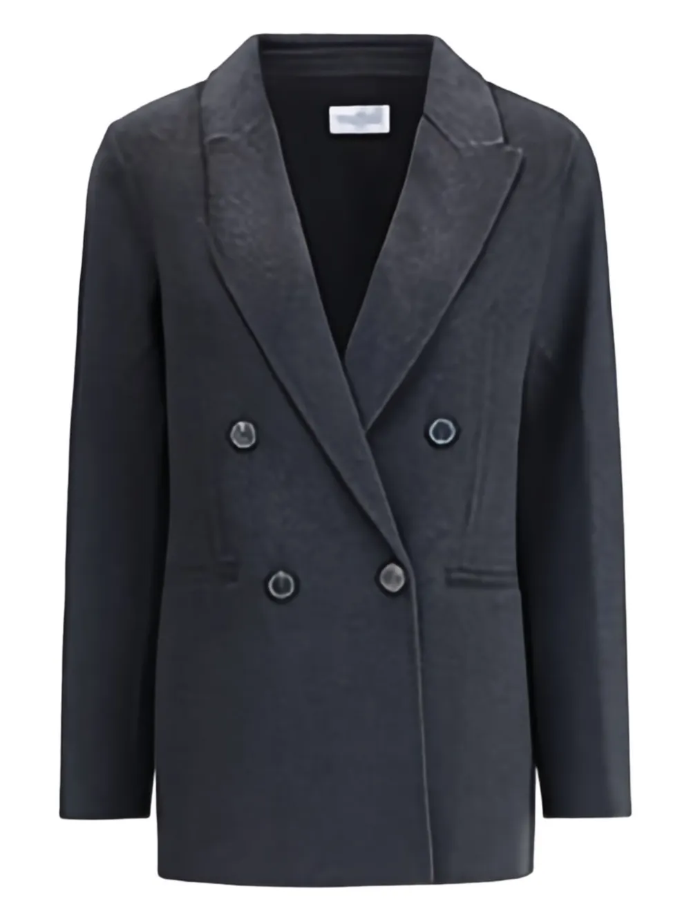 The Dynamis Studio Double-breasted Wool Blazer In Black