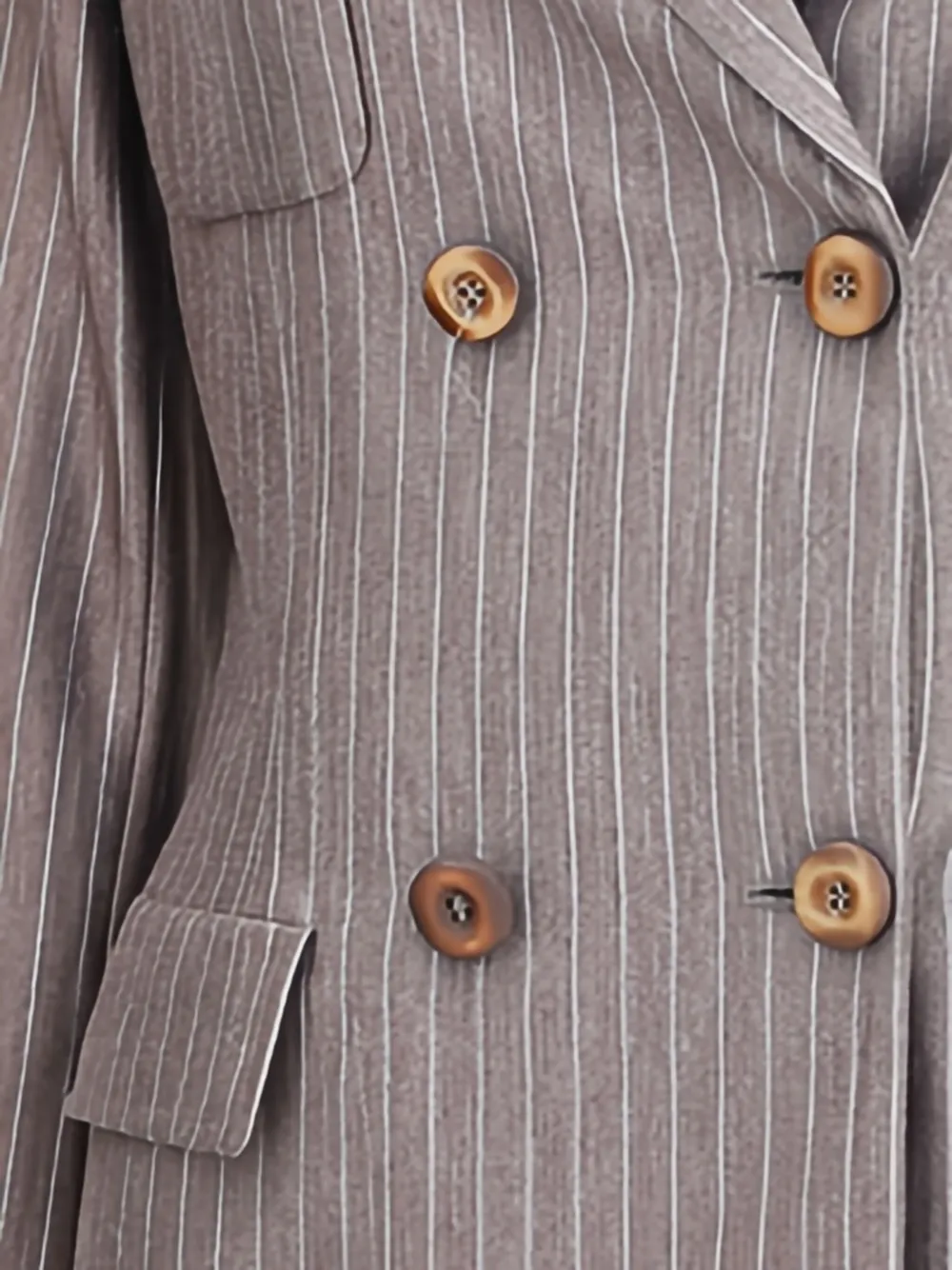 Giorgio Armani Pinstripe Double-breasted Blazer In Gray