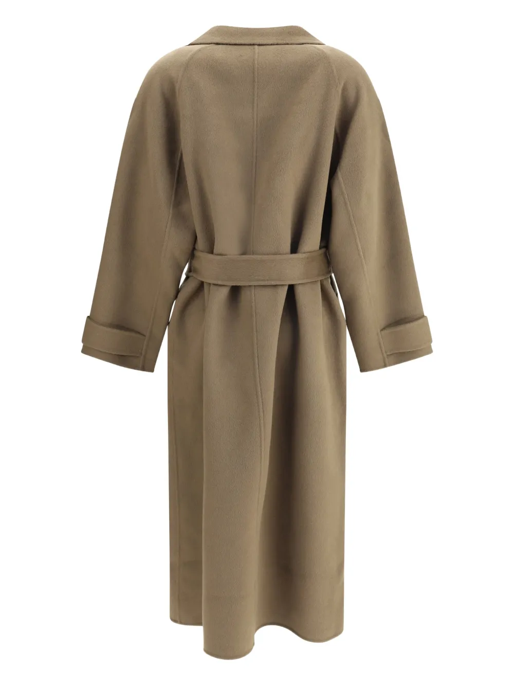 The Dynamis Studio Belted Double-breasted Coat In Brown