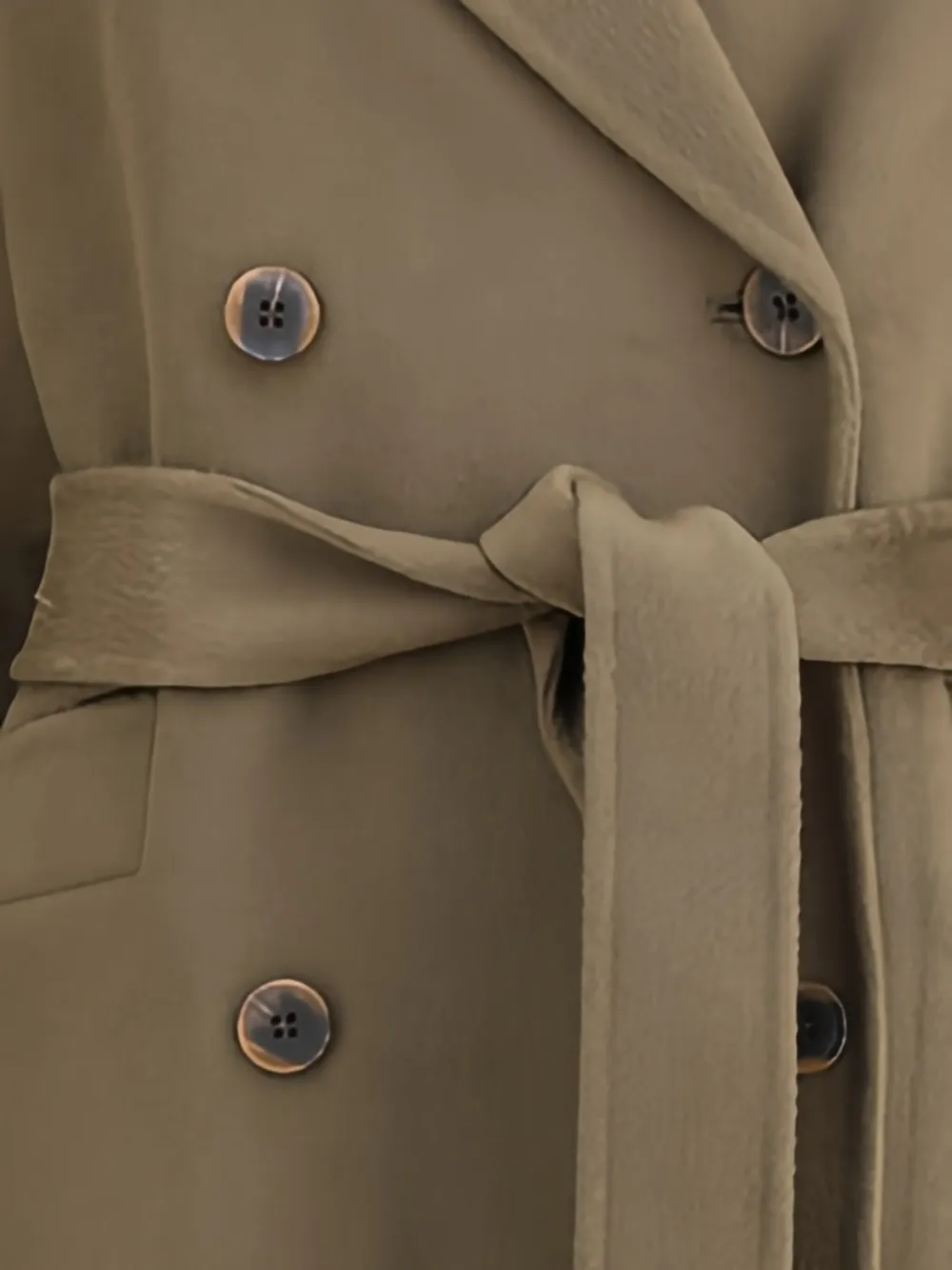 The Dynamis Studio Belted Double-breasted Coat In Brown