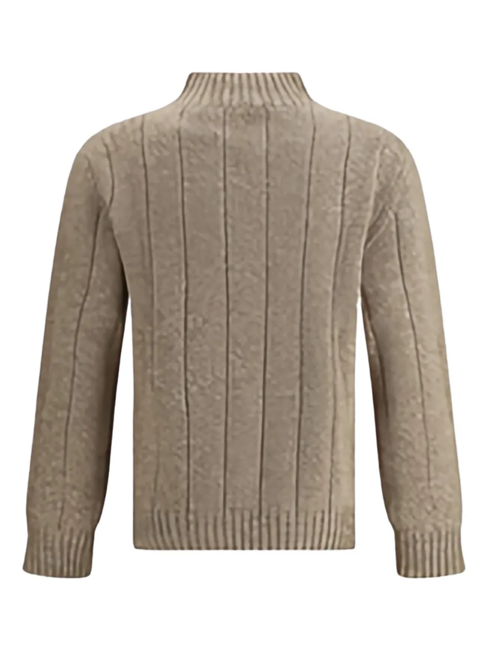 BROOKSFIELD high-neck cable-knit sweater - Toni neutri