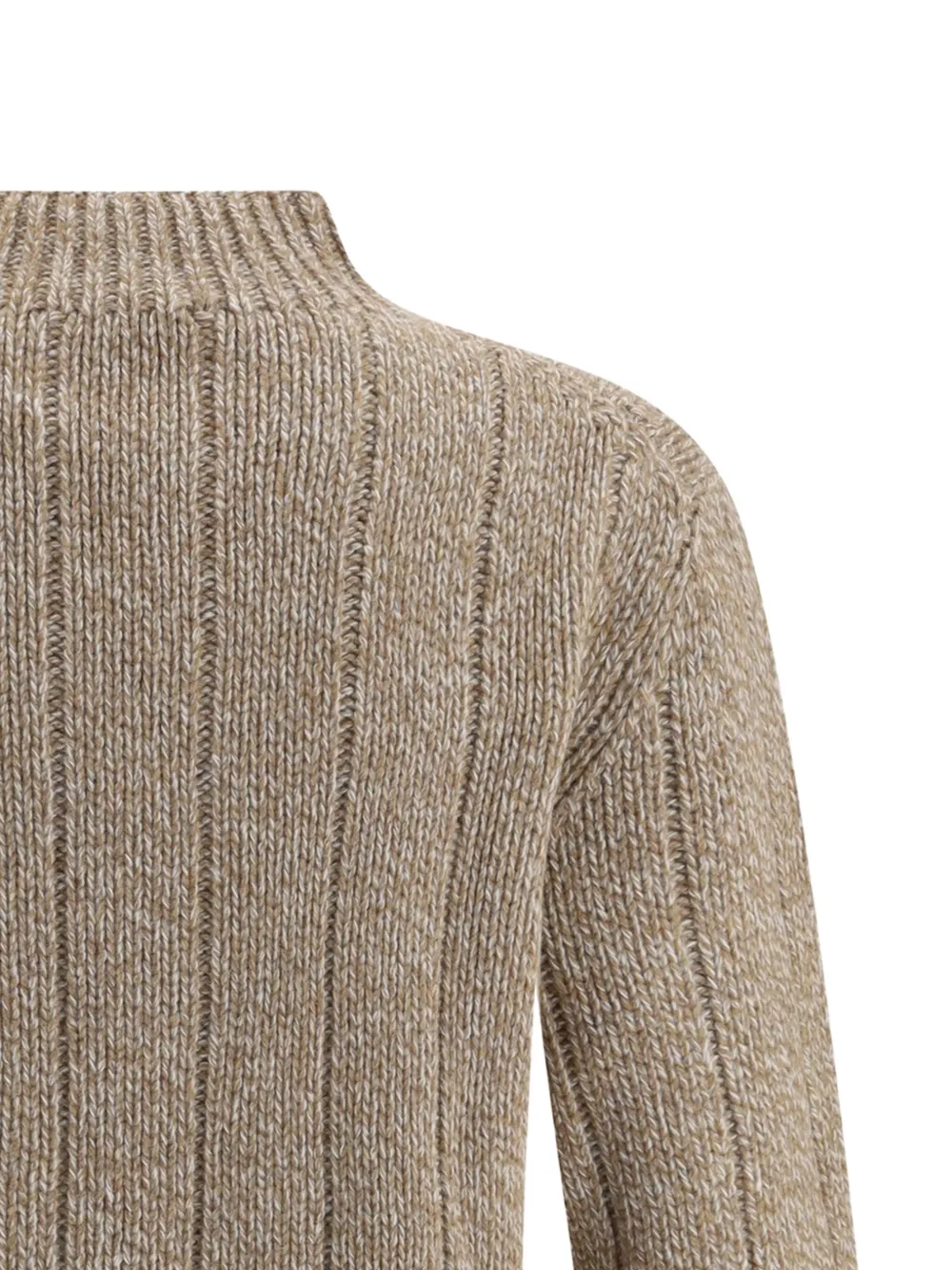 BROOKSFIELD high-neck cable-knit sweater - Beige