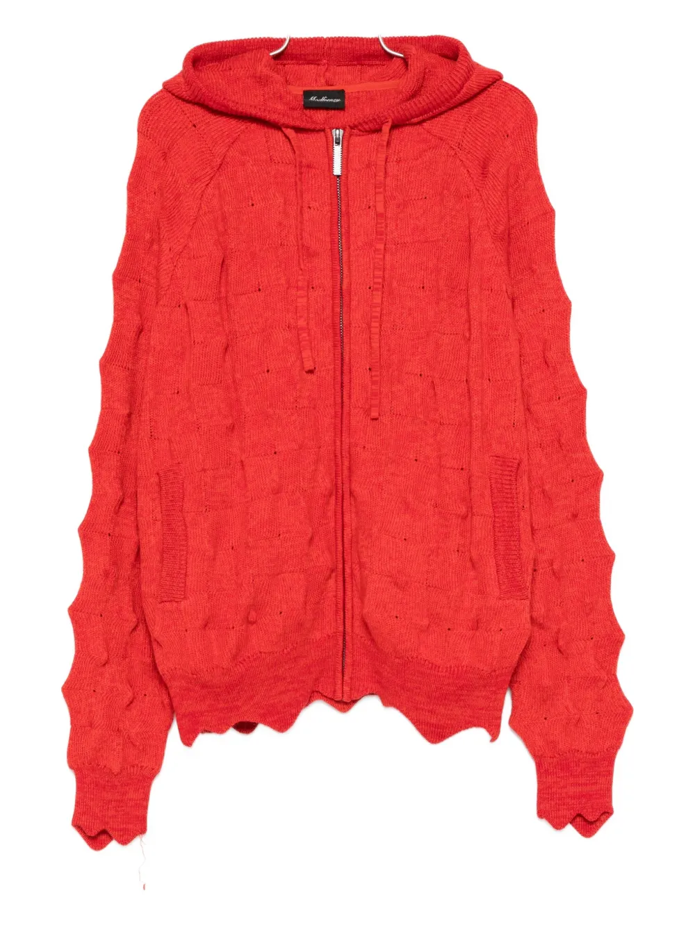 MADFRENZY hooded cable-knit cardigan | Red | Image 1