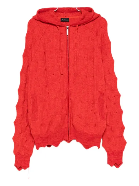 MADFRENZY hooded cable-knit cardigan 