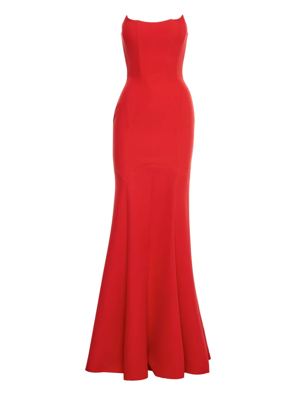 V:PM ATELIER strapless fishtail dress | Red | Image 1